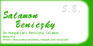 salamon beniczky business card